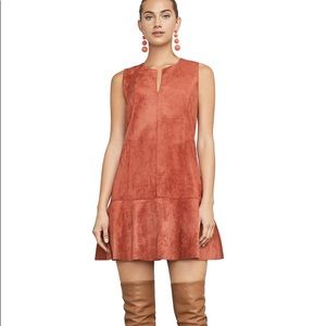 BCBG Adeline Faux-suede dress